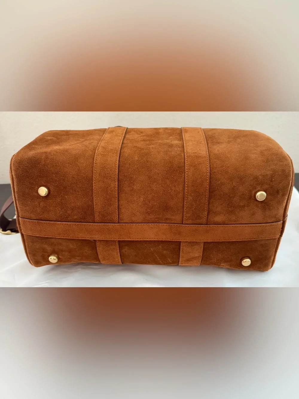 Coach Compass Bag 35 Suede Warm Brown